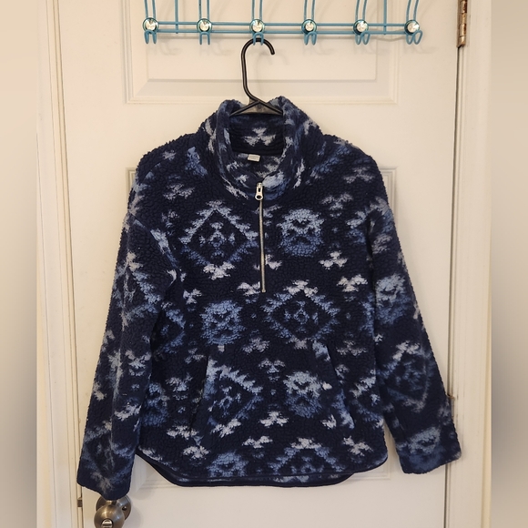 Tops - Old Navy Pullover Women's Size S Blue 1/4" Zip Lightweight Sweatshirt #QQ1026